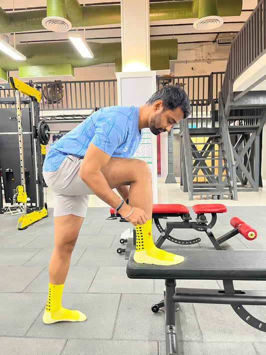 Yellow Snick Grip Socks